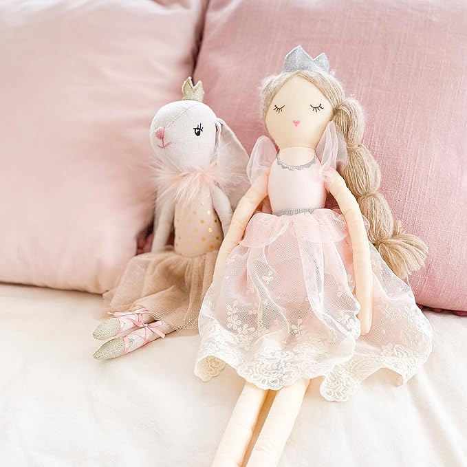 MON AMI Princess Doll Olivia – 22”, Soft & Elegant Stuffed Plush Princess Doll for Kids of All Ages, Use as Toy or Room Decor