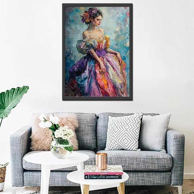 Noble Woman 1000 Piece Jigsaw Puzzles for Adults Court Style Royal Women Puzzle for Girls Gifts Classic Figure Challenging Puzzle Art Perfect for Game Pary Events