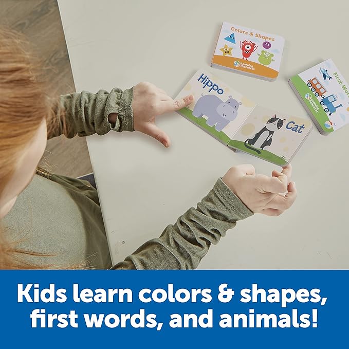 Learning Resources Skill Builders! Toddler Flipbook Library, 3 Pieces, Ages 2+, Educational Toys, Alphabet Learning, Toddler Learning Books, Toddler Activity Book
