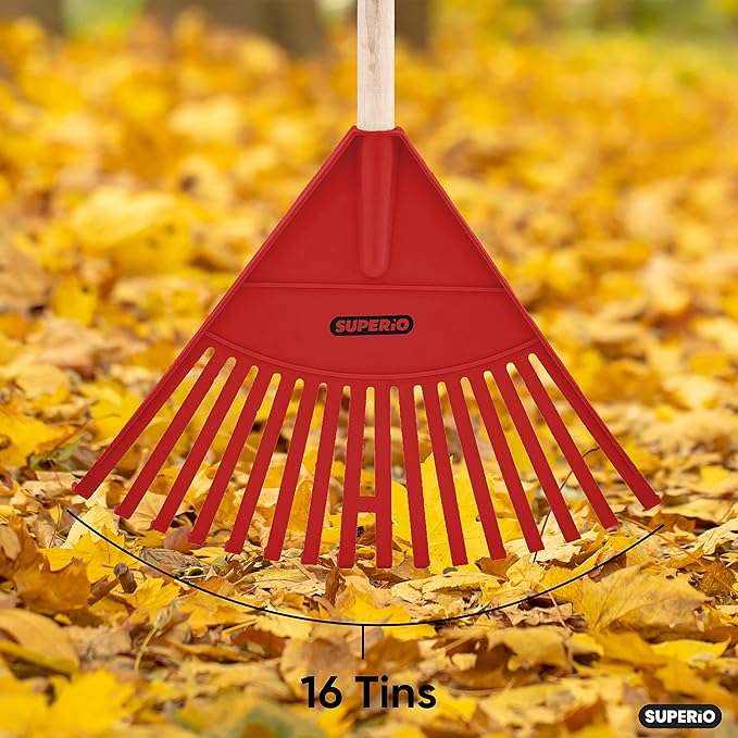 Superio Red Kid Rake - Fun and Functional Gardening Tool for Children, 3-Pack