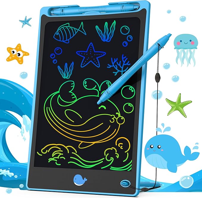 Hockvill LCD Writing Tablet for Kids 8.8 Inch, Toys for Girls Boys Drawing Pad for 3 4 5 6 7 Year Old Kids Toys, Children’s Day Gift Toddler Doodle Board Travel Essentials, Birthday Gift for Children