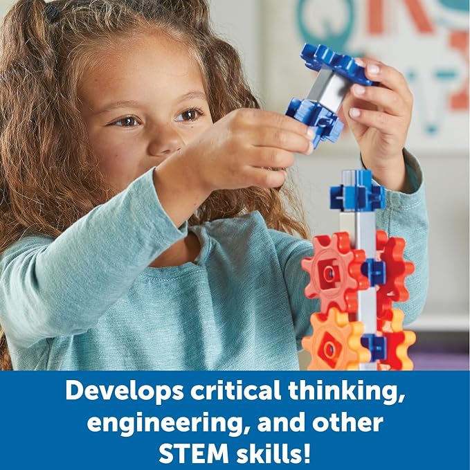 Learning Resources STEM Explorers Machine Makers, 60 Pieces, Ages 5+, STEM Toys, STEM Building Toys, STEM Kits, Engineering Toys, Build it Yourself Toys,Stocking Stuffers