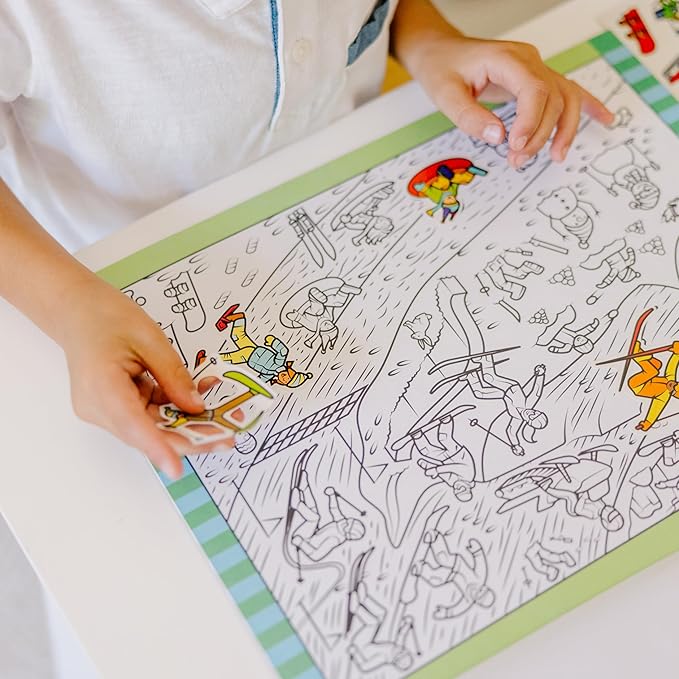 Melissa & Doug Seek and Find Sticker Pad – Adventure (400+ Stickers, 14 Scenes to Color) Search and Find Sticker Pads, Arts and Crafts Activity for Kids Ages 4+ - FSC-Certified Materials