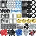 1300Pcs MOC Spare STEM Parts, Cars Gears Axles Wheels Connectors Building Block Accessories Pieces Sets, Chain Link Pins Connector Joints Bricks, Creative Building Block Toys for Ages 6+ Year Old