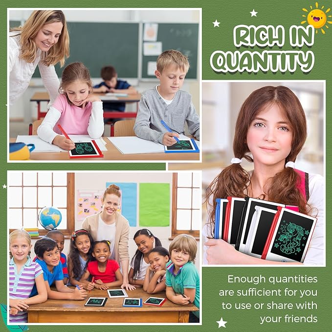 Zhehao 24 Pieces LCD Writing Tablet Bulk Kids Mini Drawing Pad 4.5 Inch Electronic Doodle Board Kids Party Favor Classroom Gift(White)