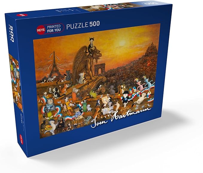 MyPuzzle Cats in Paris - Sven Hartmann - Premium 500 Piece Jigsaw Puzzle for Adults
