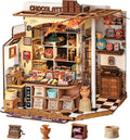 Rolife DIY Miniature House Kit Henry's Chocolate Shop 1:18 Scale Dollhouse Diorama, Tiny House Building Kit Crafts for Adults Home Decor Gift for Adults Him Her