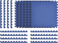 Norsk Duräflex Lite Puzzle Mats Interlocking EVA Foam Floor Tiles Solid Color, 60 Tiles - 240 Sq. Ft., 1/2" Thick, Blue