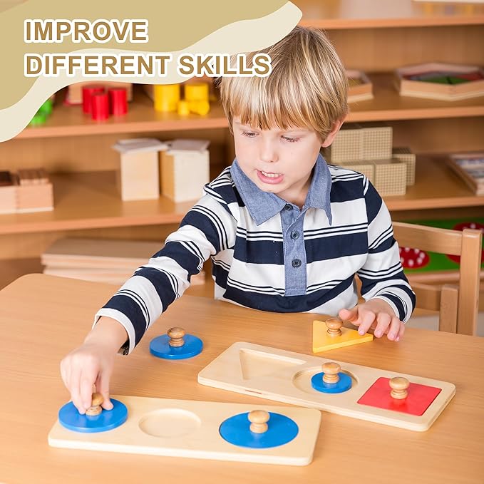Montessori Outlet Multiple Shape Puzzles for 0-3 Years Montessori Education at School and Home