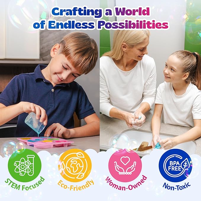 Pinwheel Crafts DIY Soap Making Kit for Kids Ages 5 6 7 8-12+ with Molds, Scents, Dye, Glitter, Foaming Net - Sealife Soap Making Kits for Adults Beginners Great for Science Projects and Crafts