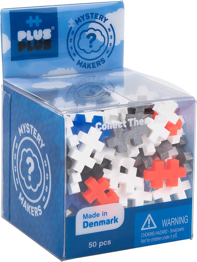 PLUS PLUS – Set of 3 Mystery Makers – Robots, Bundle 1 – Construction Building STEM | STEAM Toy, Interlocking Mini Puzzle Blocks for Kids