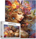 Tucocoo 1000 Piece Jigsaw Puzzles for Adults Fairy Woman Painting Puzzle Beautiful Girl Portraits 1000 Pieces Puzzles for Challenging Family Activity Game Colorful DIY Puzzle Wall Decor Gifts