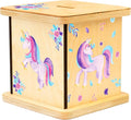 Wooden Piggy Bank for Kids and Adults, Personalized Gift Handmade in USA by BloomOwl, Custom Piggy Bank, Personalized Banks for Kids, Gifts for Baby Boys and Girls (Unicorn)