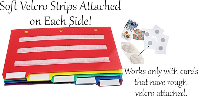 Smile4autism Small 7x9" tools Perfect to Keep Your Loose Visual Picture Cards Organized. Autism ABA, ADHD, Language & Apraxia Aspergers
