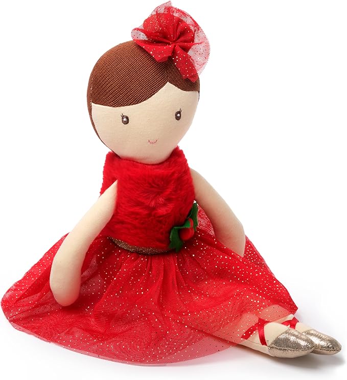 Bearington Evie Christmas Ballerina, 16.5 Inch Ballerina Doll, Ideal Christmas Doll Gift for Toddlers, Kids & Teens, for Ages 3-14