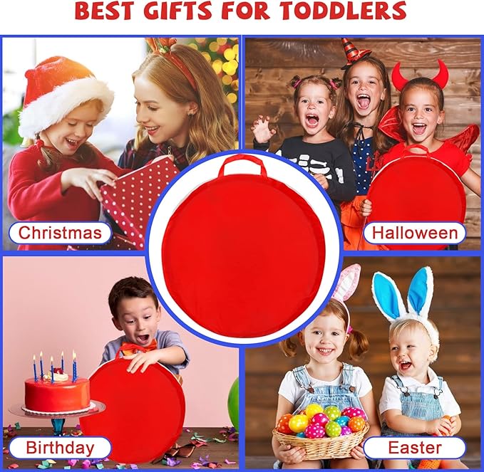 Kids Play Tunnel for Toddlers 1-3, Pop Up Baby Tunnel Crawling Toys for Infant Children or Dog, 6 Foot Indoor Outdoor Toddler Toys for 1 2 3 Year Old Girl Boy Birthday Gift