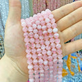 10MM 38PCS Natural Crystal Stone Madagascar Rose Quartz Gemstone Beads for Jewelry Making DIY Bracelet