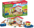 Schleich Farm World - 54PC Baby Animal Hotel Playset with Cute Pets, Caretaker and Movable Accessories - Realistic Animal Figurine Play Set - Fun Educational Toys for Kids and Toddlers Ages 3+| 42607