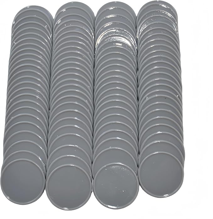 Smartdealspro Set of 100 1 Inch Opaque Plastic Learning Counters Mini Poker Chips Game Tokens with Storage Box (Dark Grey)