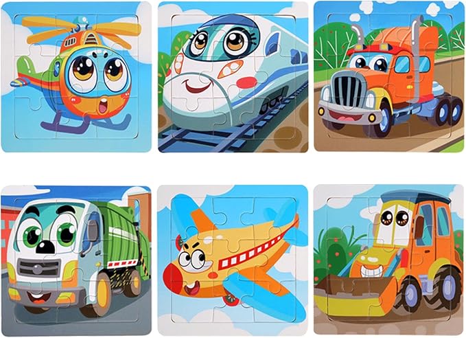Wooden Puzzles for Toddlers 2-4, 9 Pieces Jigsaw Puzzles for Kids Ages 3-5, Toddler Toys for 2-4 Preschool Learning Activities, Learning & Educational Toys for Boys and Girls