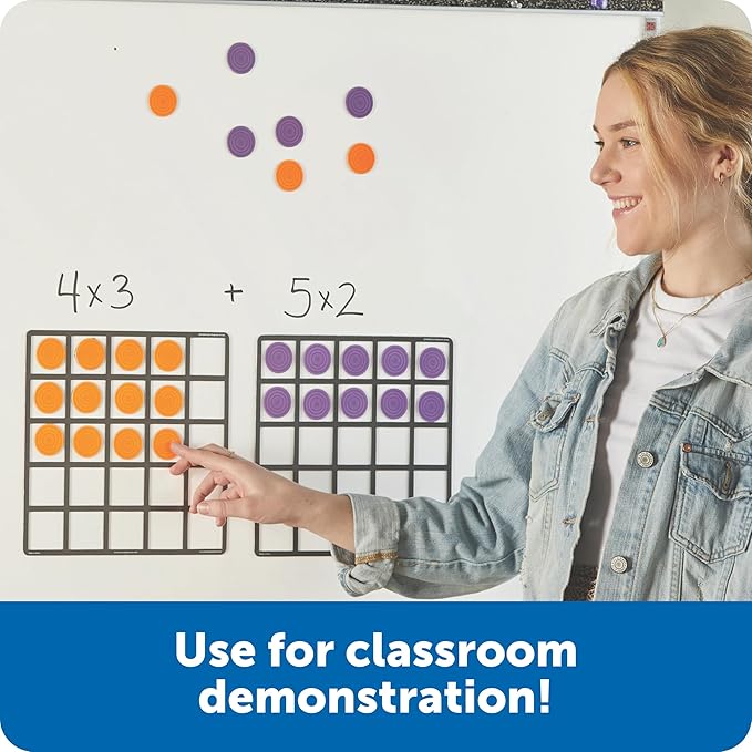 Learning Resources Giant Magnetic Array Set - Math Teacher and Classroom Supplies, Homeschool Math Tools