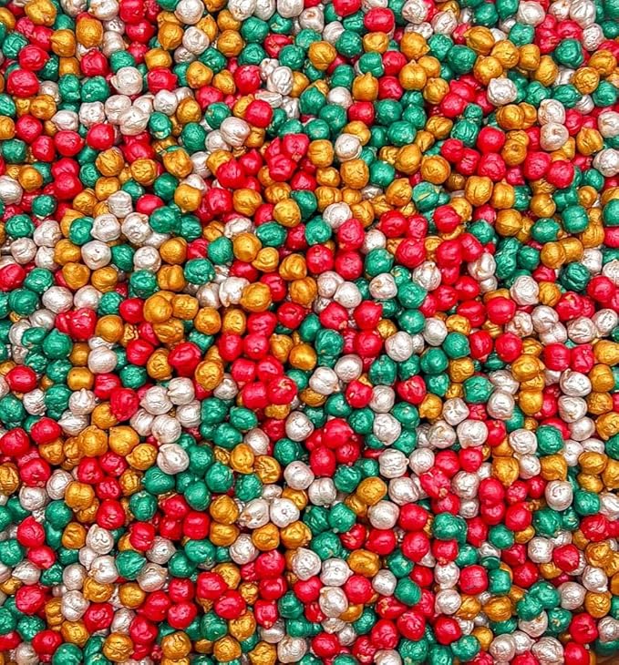 Colored Chickpeas for Sensory Play and Sensory Bins - Many Different Seasonal Colors (2 Cups, Christmas2)