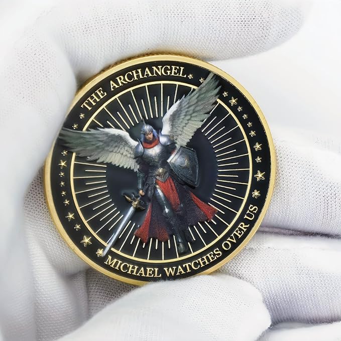 The Archangel Michael Challenge Coin Religious Coins Christian Coin Collectors Gifts (Single Coin)