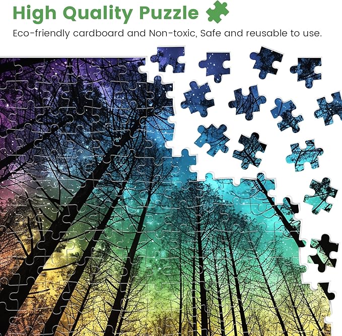 300 Pieces Puzzles for Adults | Aurora Forest Jigsaw Puzzles | Large 300 Piece Puzzle for Children Adults Seniors | Sturdy,Safe | Engaging & Educational Toys Great Gift for Boys Girls 20.5 x 15 in