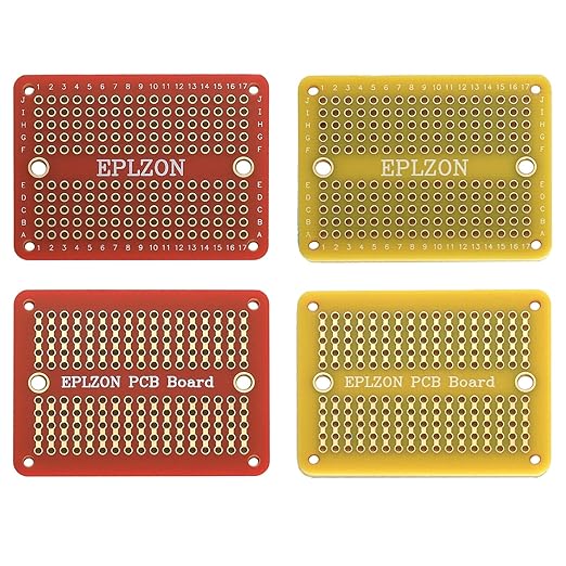 Solderable Breadboard Mini PCB Board Gold-Plated Solder Breadboard for DIY Electronics Projects Apply to Arduino Soldering Projects 2.0"x1.5" Mixed Color(Pack of 12 Pcs)