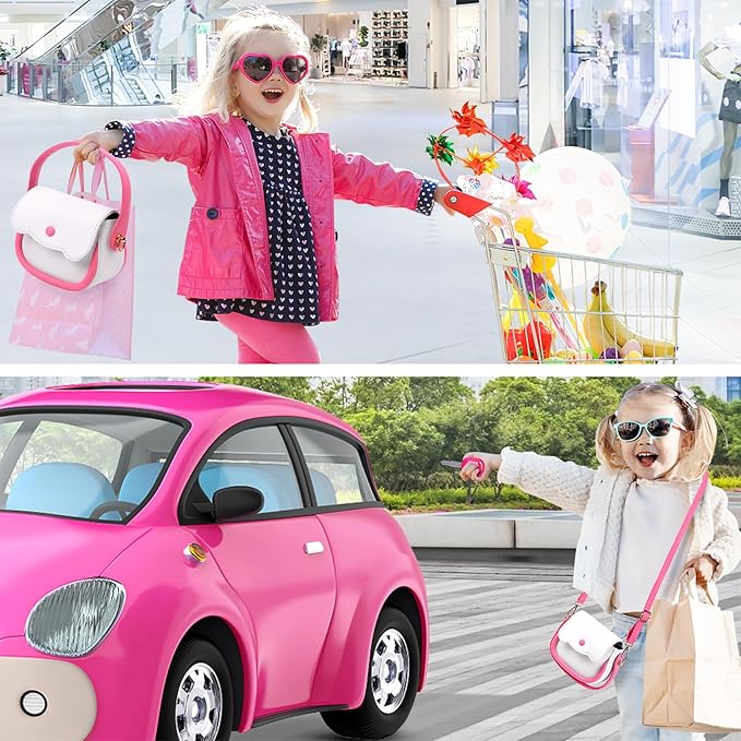 GJZZ Play Purse for Little Girls Toys - Toddler Purse Set Pretend Play Makeup Toys for 3 4 5 6 7 Year Old Girls, Kids Toy Purse Birthday Gifts for Ages 3-5 4-5 6-8 Years Old