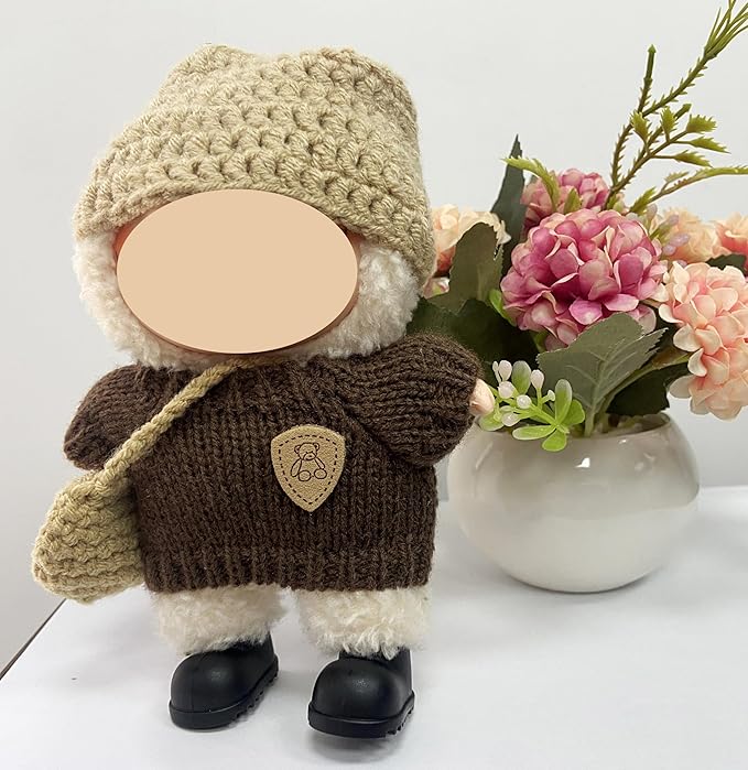 Clothes Set Compatible with 17cm Doll, Hat and Overalls Set for 15cm Doll Outfit Accessories Suit, Cute Clothe for Dress up Unique Style.