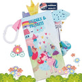 Unicorn Baby Books 0-6 Months Toys 6 to 12 Months, Touch Feel Cloth Crinkle Books for Babies,Infants, Soft Sensory Stroller Toys Baby Gifts Shower Items, Chweing Book, Easter Gift-Princess