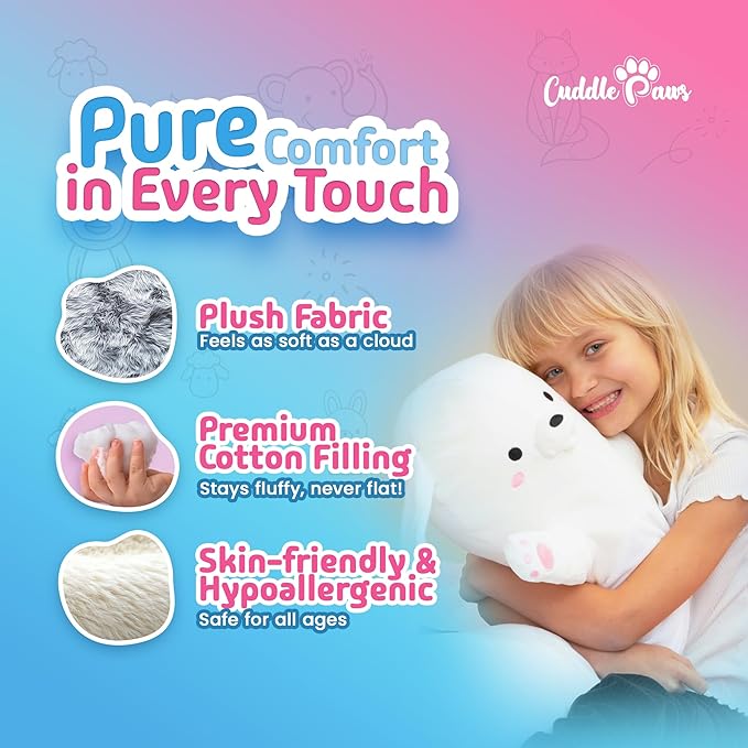 Big Bunny Plush Body Pillow for Kids | Long Stuffed Animal Cuddle Pillow | Soft Hugging Toy | Plushie Gift for Girls & Boys | Long Plush Body Pillow for Sleep & Comfort | Small, 23 Inches