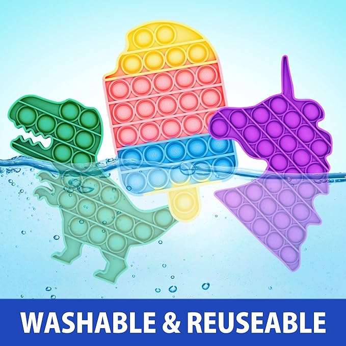 Fidget Toys Pack 50 Pcs – Party Favors for Kids 8-12, Stocking Stuffers for Kids, Bulk Sensory Toys for Classroom Treasure Box Prizes, Goodie Bags, Birthday Gifts