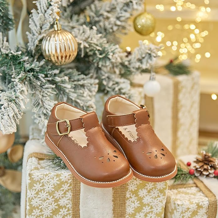 Felix & Flora Toddler Little Girl Mary Jane Dress Shoes - Ballet Flats for Girl Party School Shoes