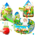 PigPigPen 3pc Dinosaur Play Tent for Kids with Big Roar Button, Baby Ball Pit, Crawl Tunnel, Castle Tents for Toddlers, Children Indoor & Outdoor Playhouse Toys, Perfect Kid’s Gifts