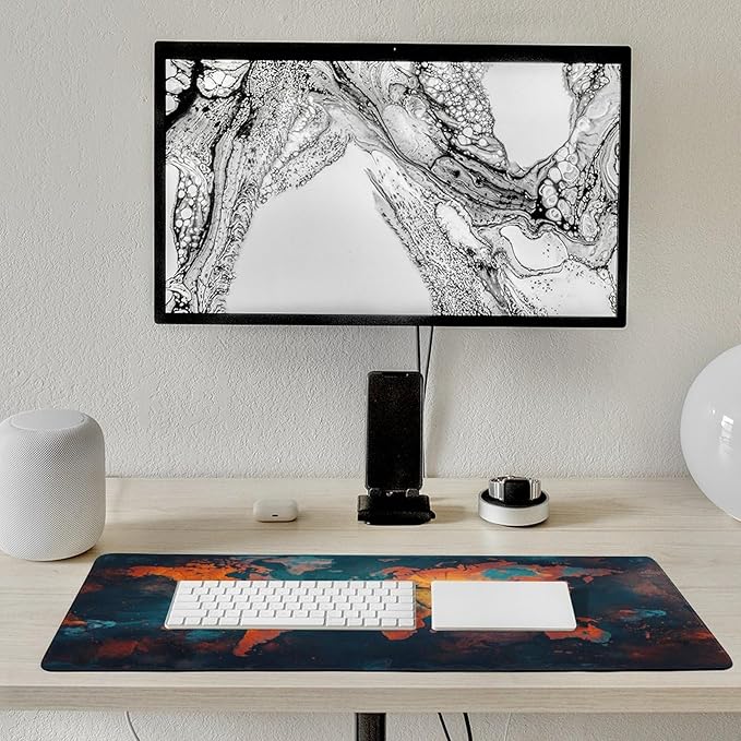 World Map Mouse Pad Large Extended Computer Full Desk Pad 31.5x11.8 inch Computer Mouse Mat Keyboard for Home Office Gaming