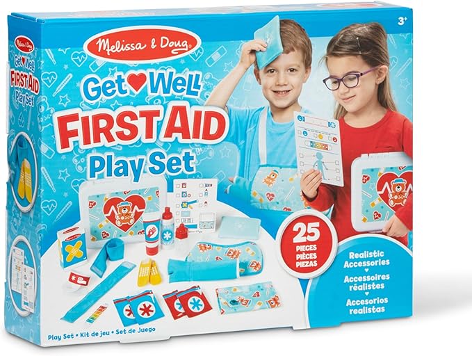 Melissa & Doug Get Well First Aid Kit Play Set – 25 Toy Pieces