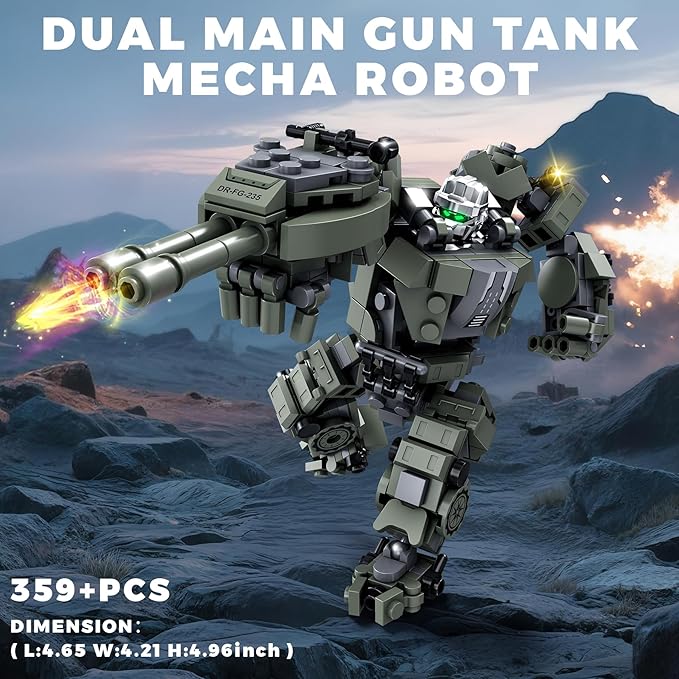 Transforming Mech Robot Building Blocks Set, 4 Kinds of Destroy Warrior City Mecha Action Figure with Weapons, Cool Creative Robots Toys Gift for Teens Boys 14+ (1448 PCS)