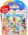 Benresive Reusable Sticker Book for Toddlers 2-4 Years, 3 Sets Travel Stickers for Kids, Waterproof Sticker Books for Toddlers 1-3, Crafts Activities for Todddlers 1-3 2-4 3-5