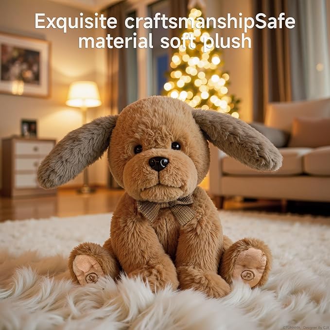 OR OR TU Baby Animated Plush Dog, Interactive Singing Talking Puppy Dog Musical Stuffed Animal Toys, 10”