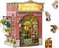 Book Nook Kit，DIY Miniature Dollhouse Kit for Adults and Teens，3D Wooden Tiny House for Family and Friends，Bookshelf Decor in Halloween/Christmas (DH-HYXZ-Red)