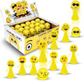 Liberty Imports 24 PCS Jumping Emoticon Popper Spring Launchers LED Light Up Toy Bouncy Party Favors Supplies and Goodie Bag Fillers for Kids, Toddlers (Classic Edition)
