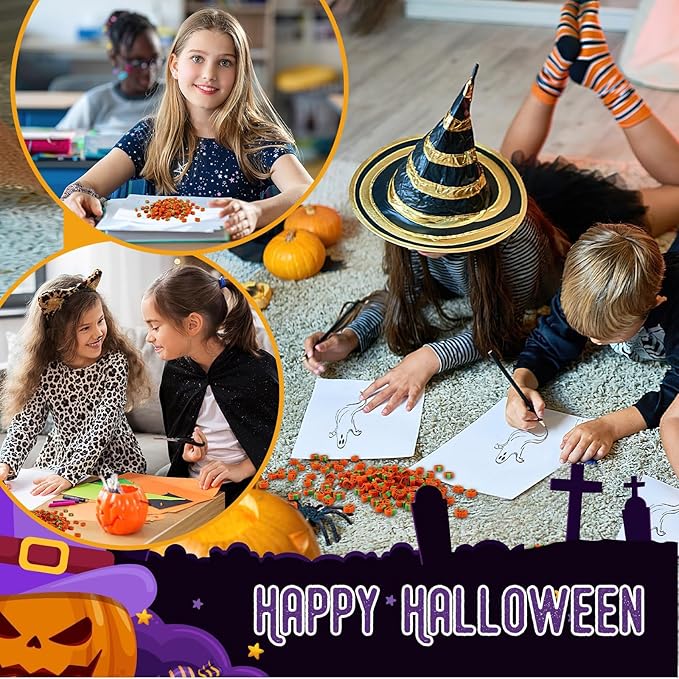 JUNEBRUSHS 150 Pcs Halloween Mini Erasers, Cute Small Pumpkin Erasers Bulk for Kids Trick or Treat Halloween Party Favors, Students Homework School Classroom Rewards Prizes