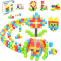 PicassoTiles 60pc Magnetic Puzzle Cube Building Set 1 Inch 3D Blocks STEM Construction Toy for Toddlers Kids Boys Girls Age 3+ Montessori Learning Travel Sensory Gift with Educational Idea Book PMC60