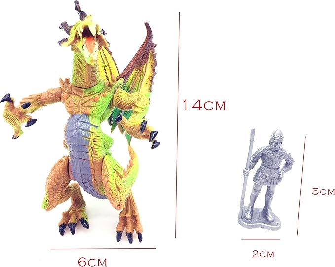 Guaishou Dragon Knight Action Figure Horse with Lance Fantasy World Ancient Soldiers Warriors Army Cavalry Party Favors Classic Soldier Toys