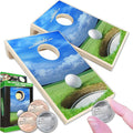 Coinhole Desktop Coin Bouncing Party Game Set | Tabletop Cornhole Board Game | Small Cornhole Travel Game Includes Coins