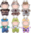6 Sets Doll Clothes and Accessories for 17cm Plush Dolls - Dress Up Doll Clothing Set Replacement Outfit Collection Gifts for Children Over 3 Years Old（No Doll