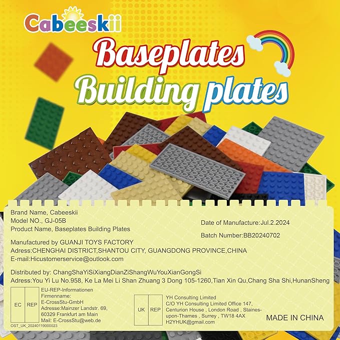 130 Pieces Classic Building Plate, Mixed Color with 11 Size Building Base Plate, Compatible with Lego Parts and Pieces, for Most Brands