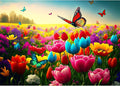 HUADADA Jigsaw Puzzles for Adults 1000 Piece Jigsaw Puzzles for Adults Challenging Game Butterfly Puzzle with Letters on Back（Butterfly and Flower）